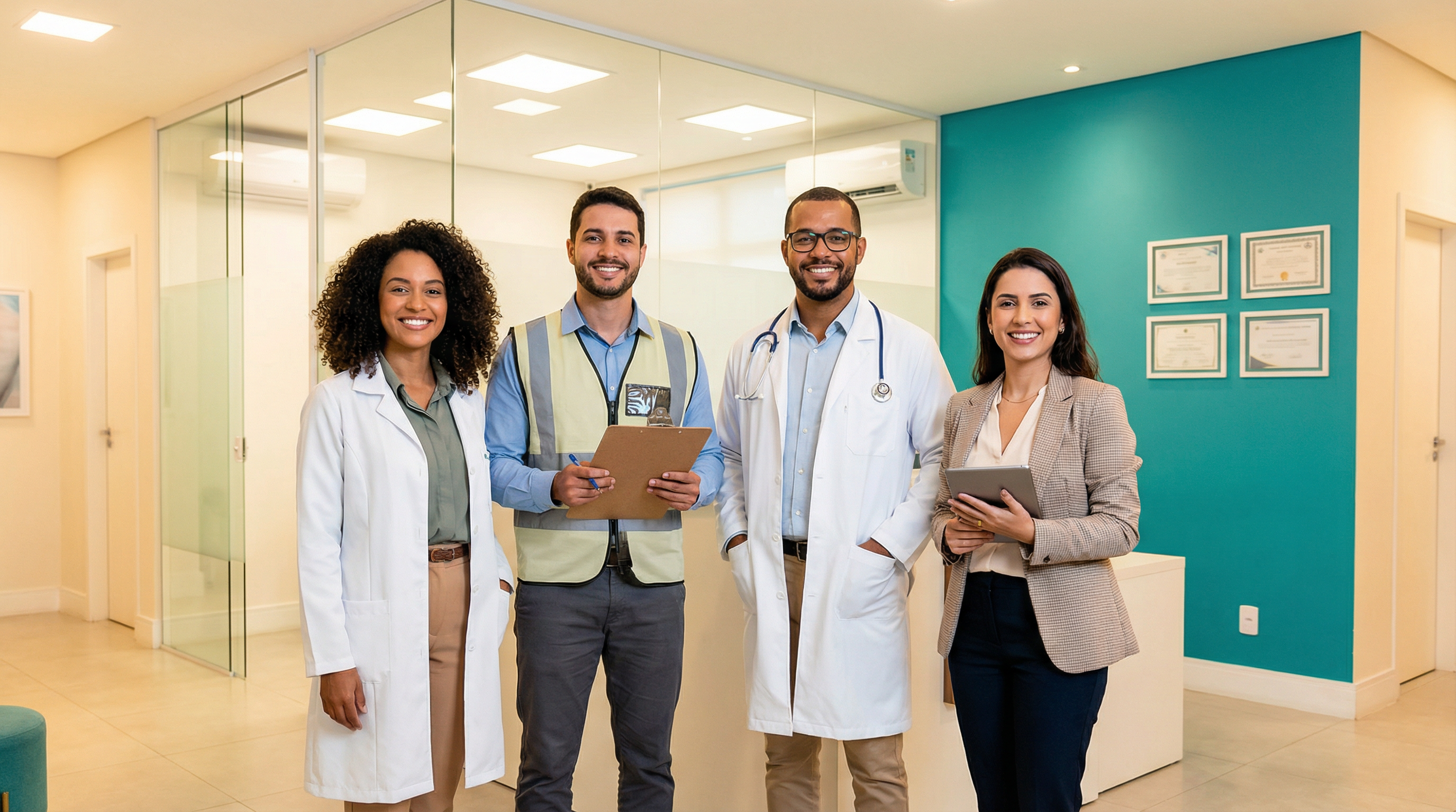 Equipe de medicina do trabalho da Laudo Express em Goiânia